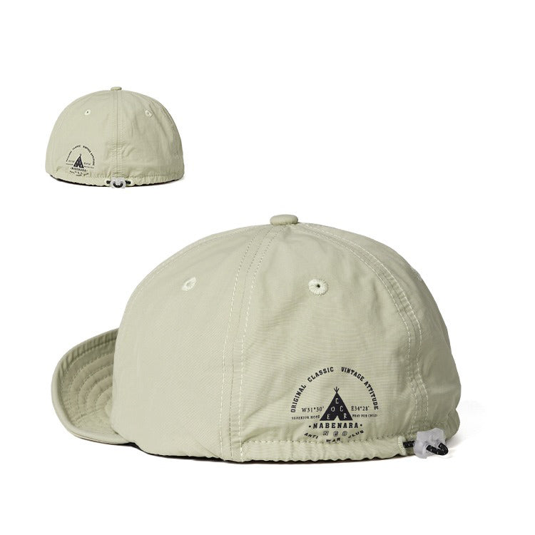 Retro Printed Baseball Cap Flip Hat Beret