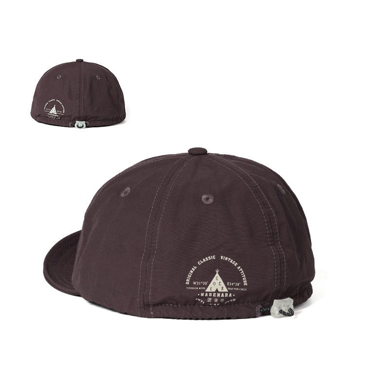 Retro Printed Baseball Cap Flip Hat Beret