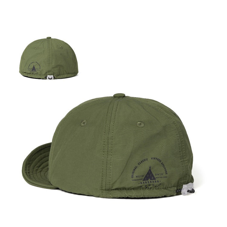 Retro Printed Baseball Cap Flip Hat Beret