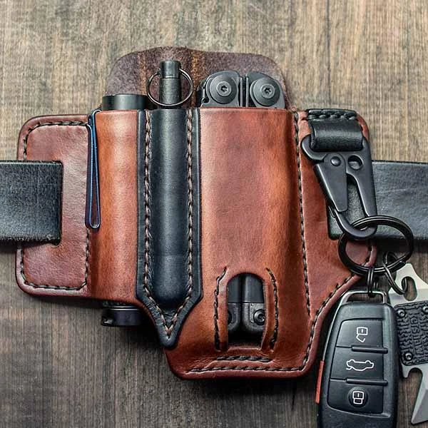 Multifunction Handmade Multitool Sheath Retro Outdoor Tool Belt Bag