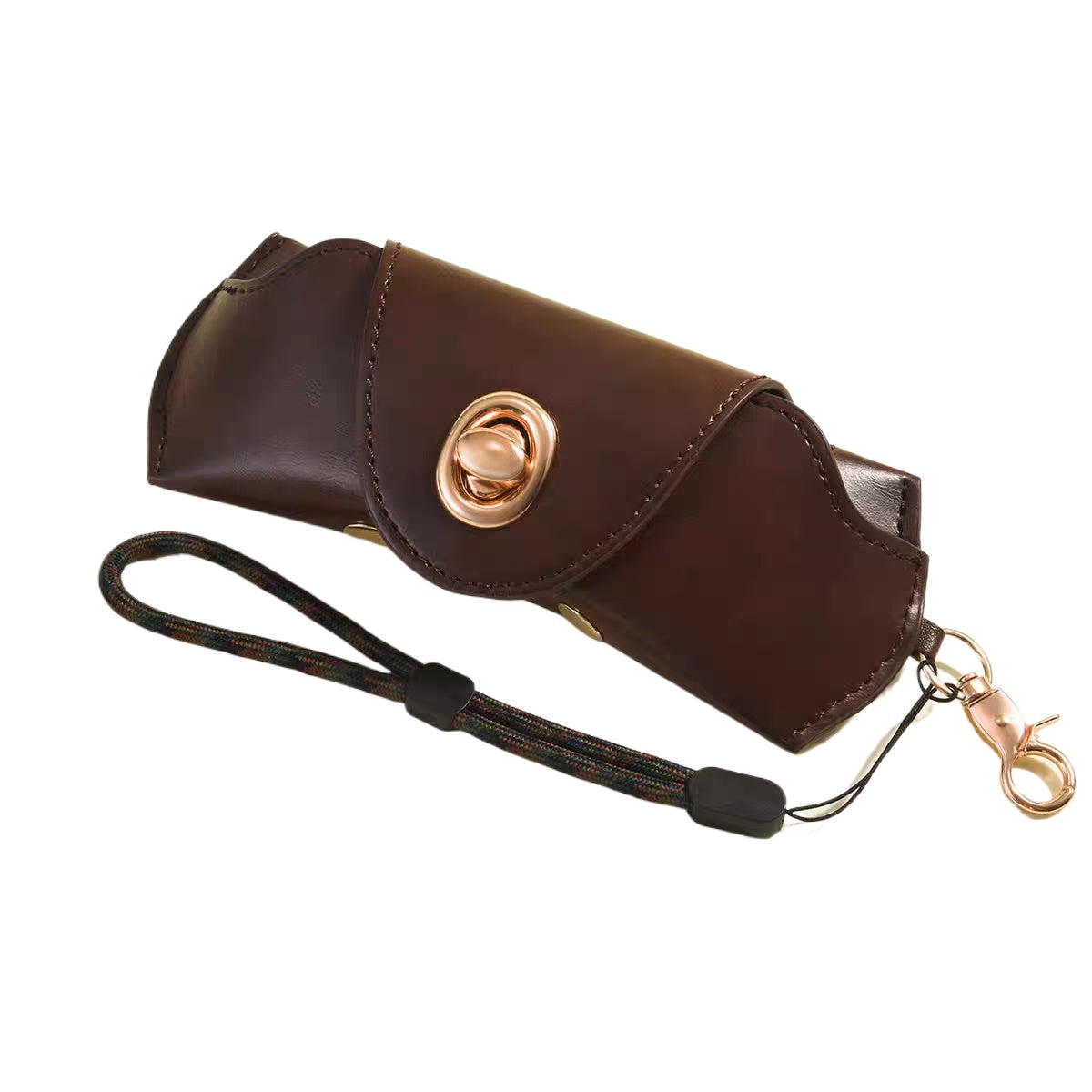 Unisex Portable Pressure-resistant Genuine Leather Prescription Glasses and Sunglasses Case