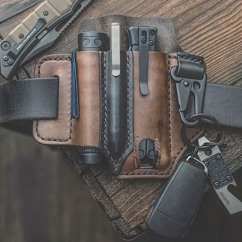 Multifunction Handmade Multitool Sheath Retro Outdoor Tool Belt Bag