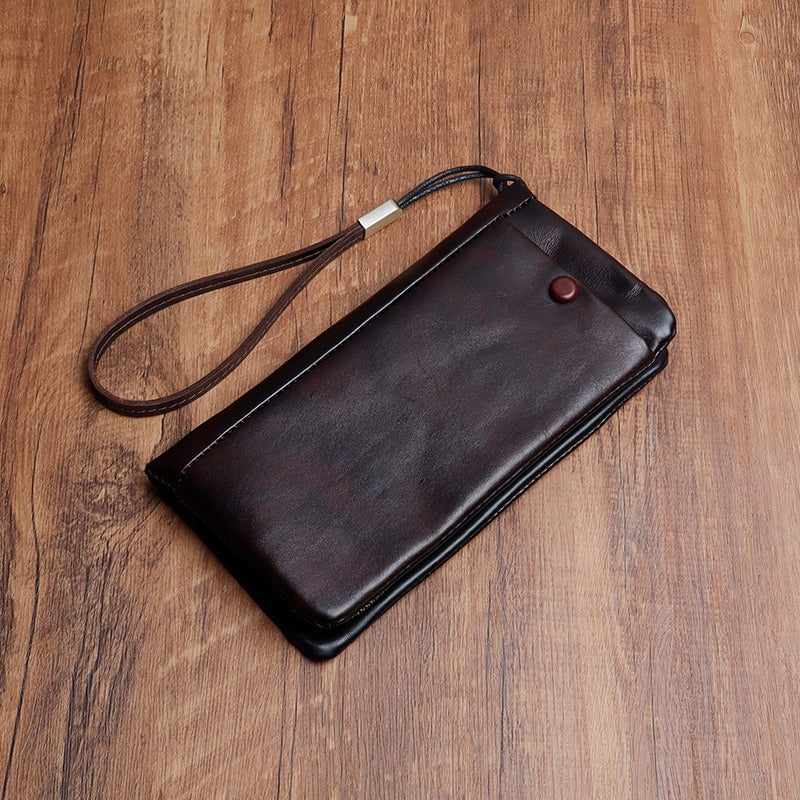 Vintage Handmade Genuine Leather Wallet Multi-card Slots Wallet