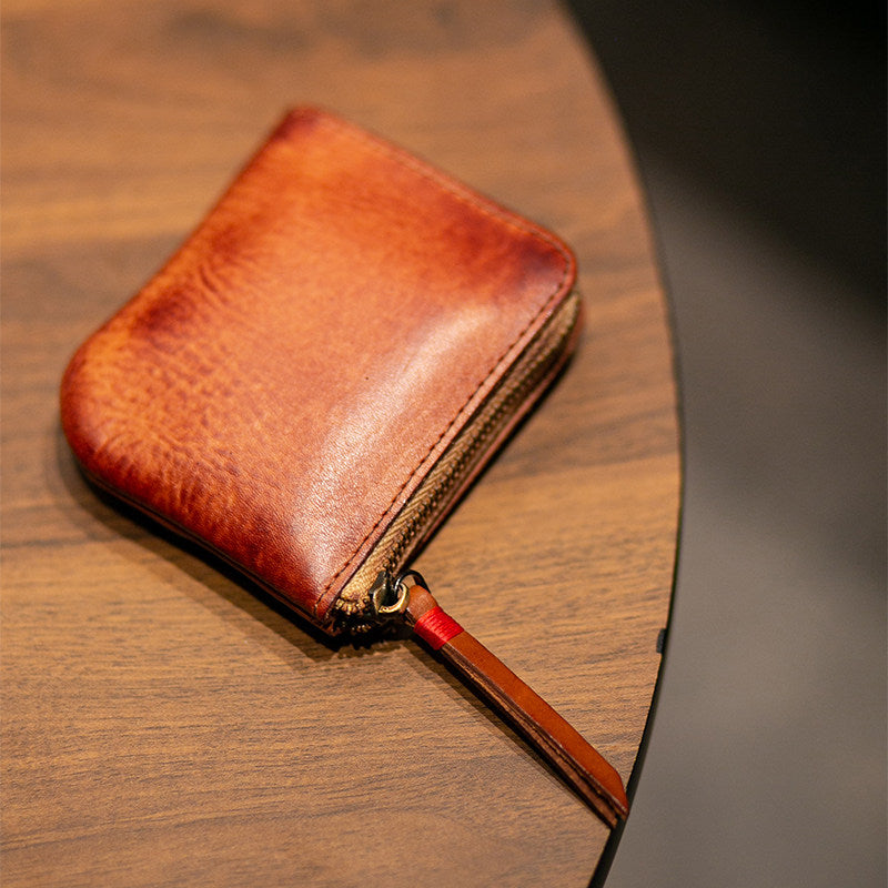 Vintage Zipper Cards Holder Coin Wallet