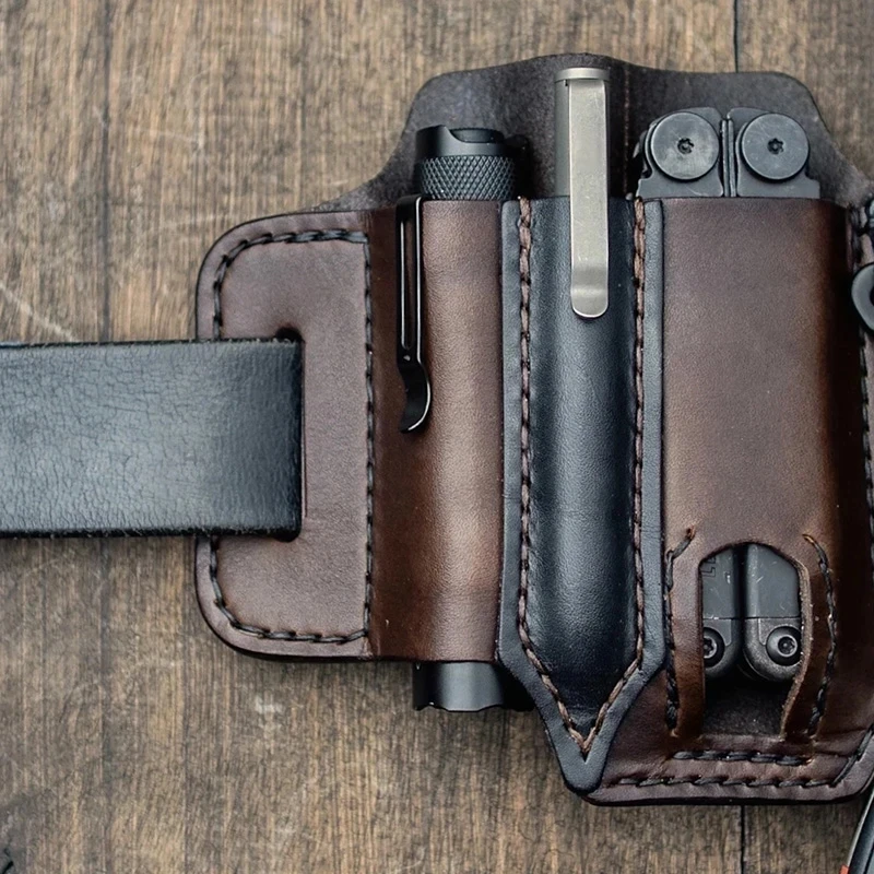 Multifunction Handmade Multitool Sheath Retro Outdoor Tool Belt Bag