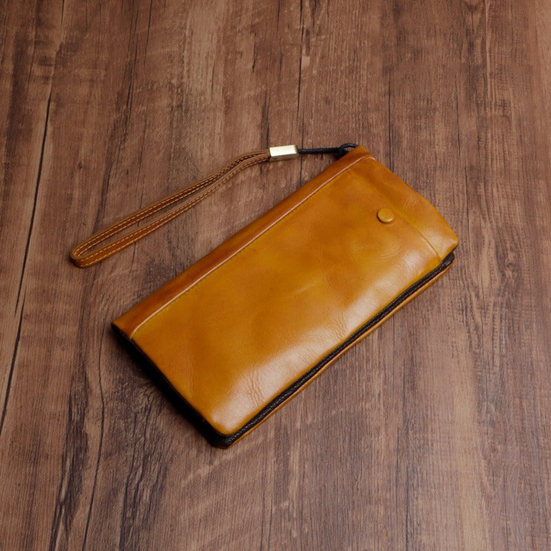 Vintage Handmade Genuine Leather Wallet Multi-card Slots Wallet