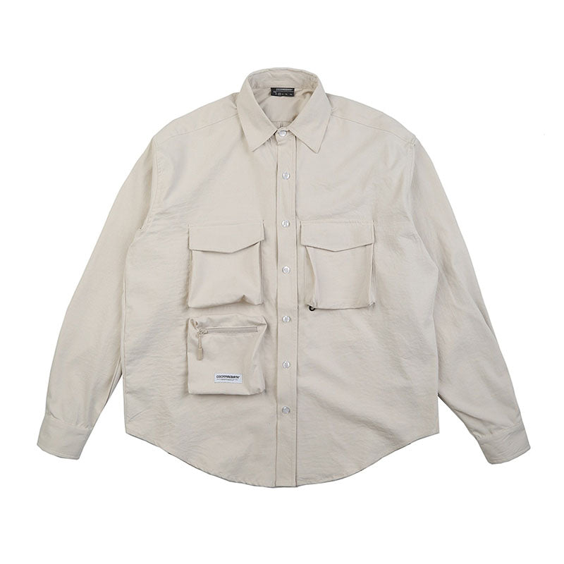 Loose-fitting Functional Multi-pocket Shirt