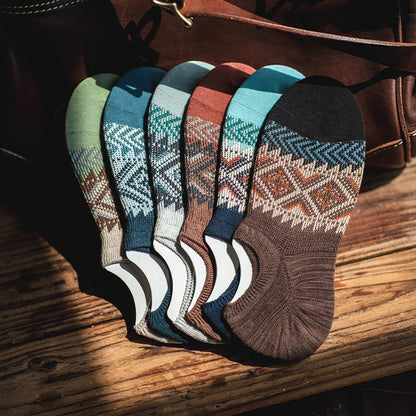 Retro Men's 6 Pairs Ethnic Style Socks