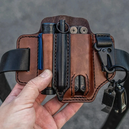 Multifunction Handmade Multitool Sheath  Retro Outdoor Tool Belt Bag