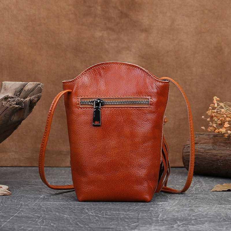 Retro Handmade Leather Crossbody Bag