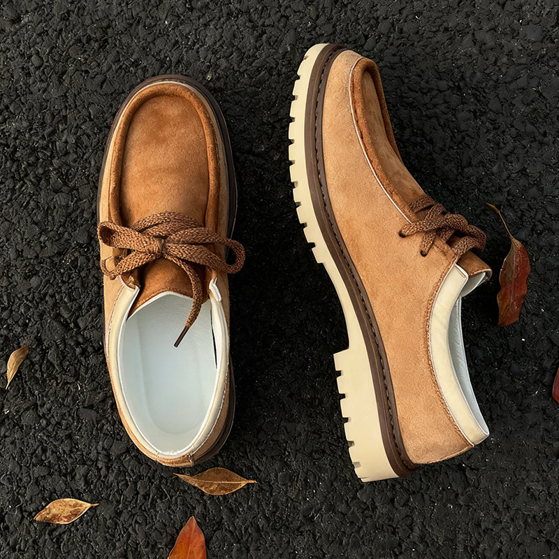 Retro Suede Lace-up Warm Shoes