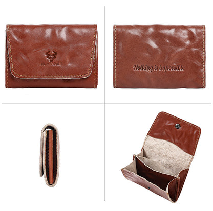 Vintage Leather Handmade Card Wallet