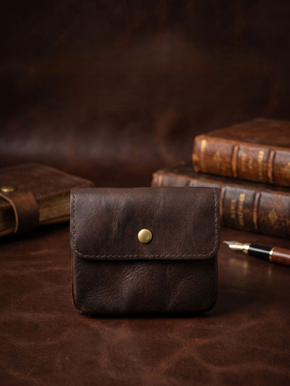 Vintage Leather Cards Holder Coin Wallet