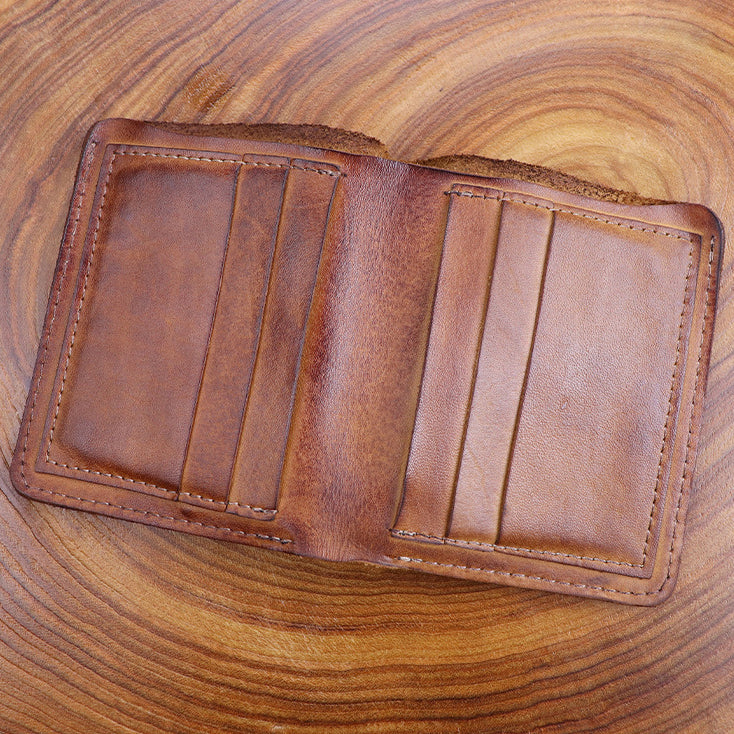 Retro Handmade Leather Card Wallets