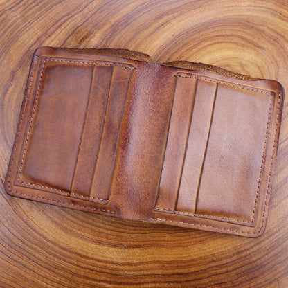 Retro Handmade Leather Card Wallets
