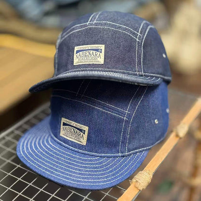 Retro Denim Flip Hat Beret Casual Cap Adjustable Hat