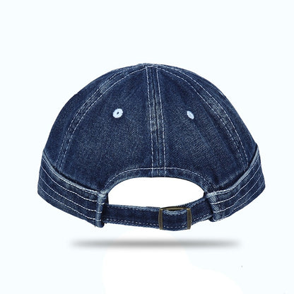 Retro Denim Flip Hat Beret Casual Cap Adjustable Hat