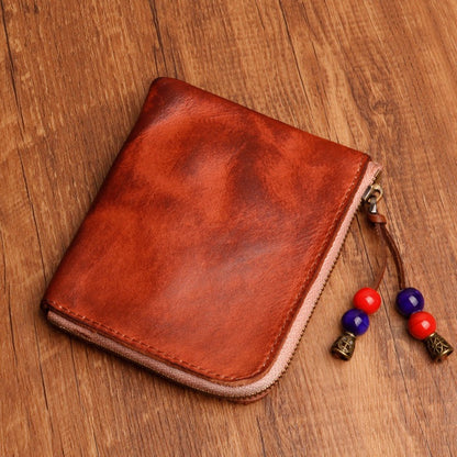 Vintage Zipper Cards Holder Coin Wallet