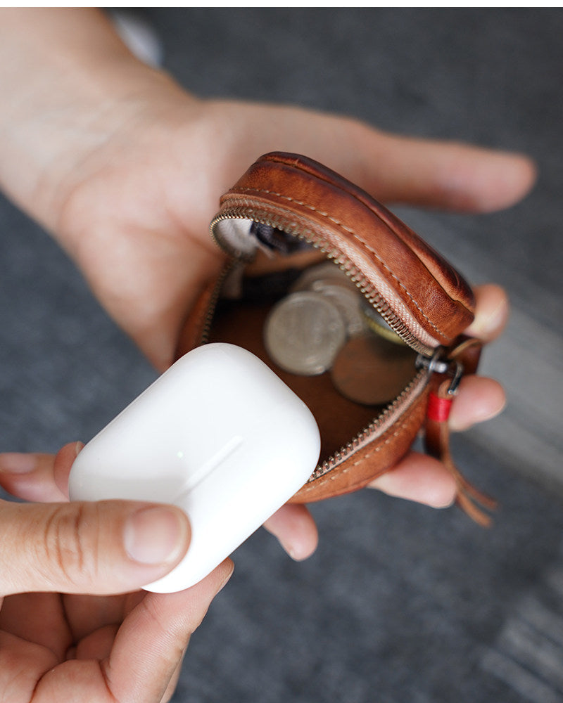 Retro Handmade Leather Coin Wallet