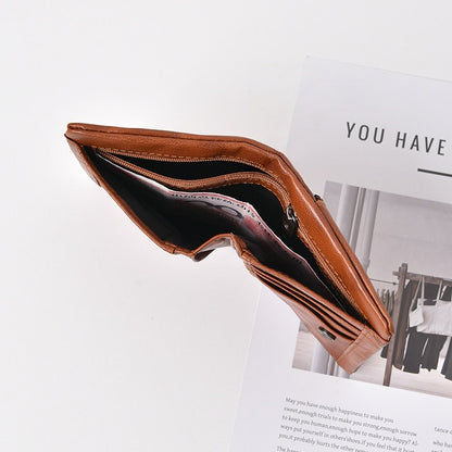 Retro Leather Handmade Short Wallets