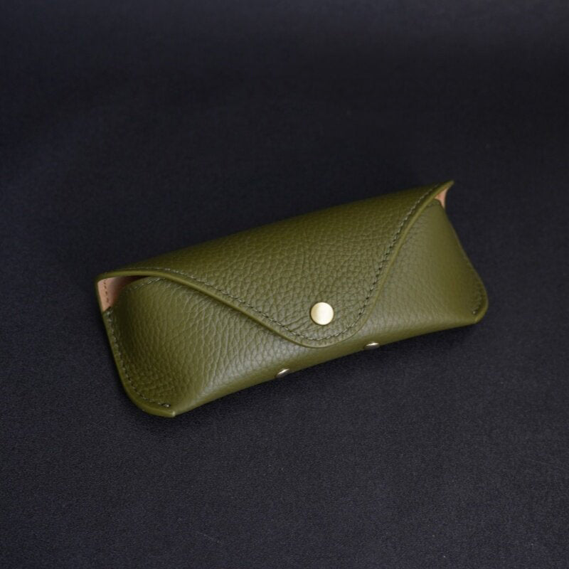 Retro Tanned Leather Glasses Case