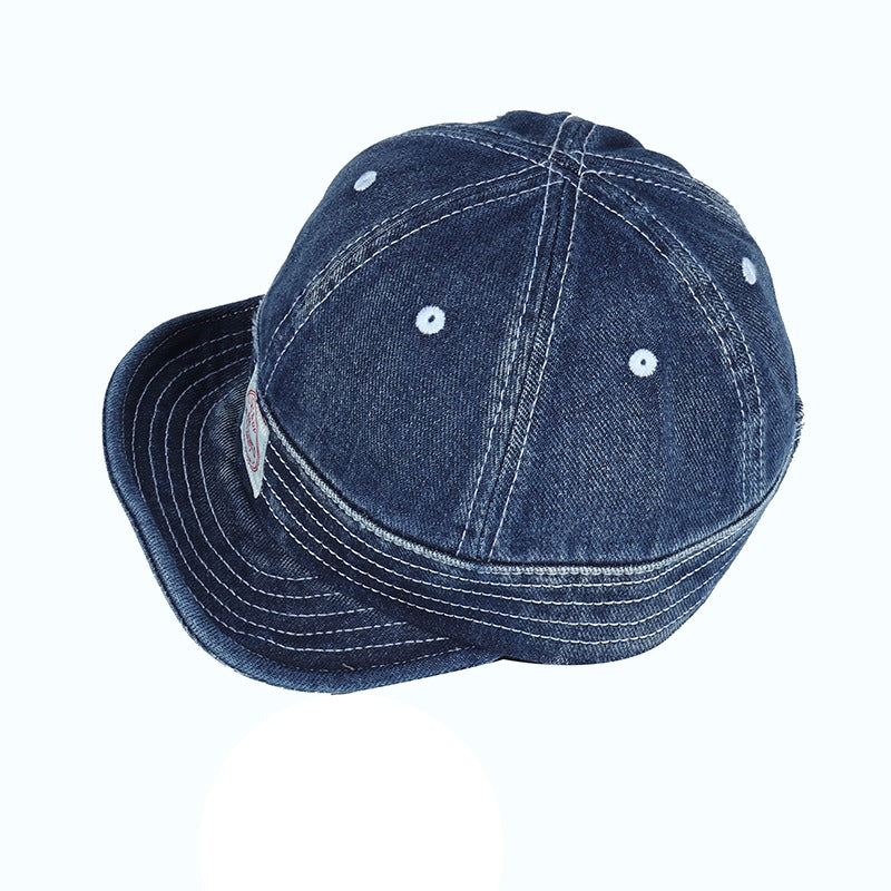 Retro Denim Flip Hat Beret Casual Cap Adjustable Hat