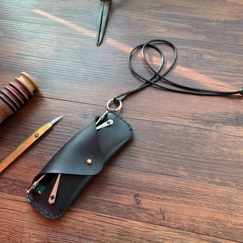 Retro Tanned Leather Glasses Case