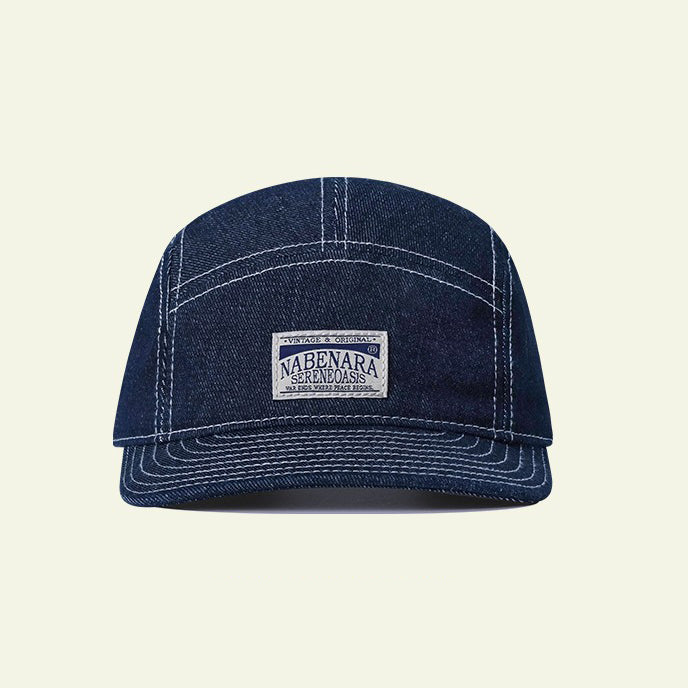 Retro Denim Flip Hat Beret Casual Cap Adjustable Hat