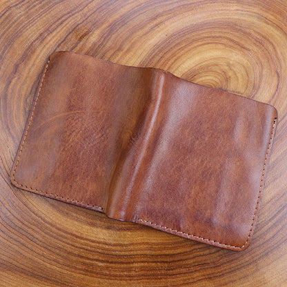 Retro Handmade Leather Card Wallets