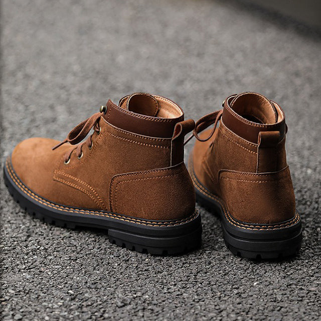 Retro Lacing Anti-slip Suede Boots