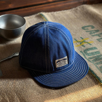 Retro Denim Flip Hat Beret Casual Cap Adjustable Hat