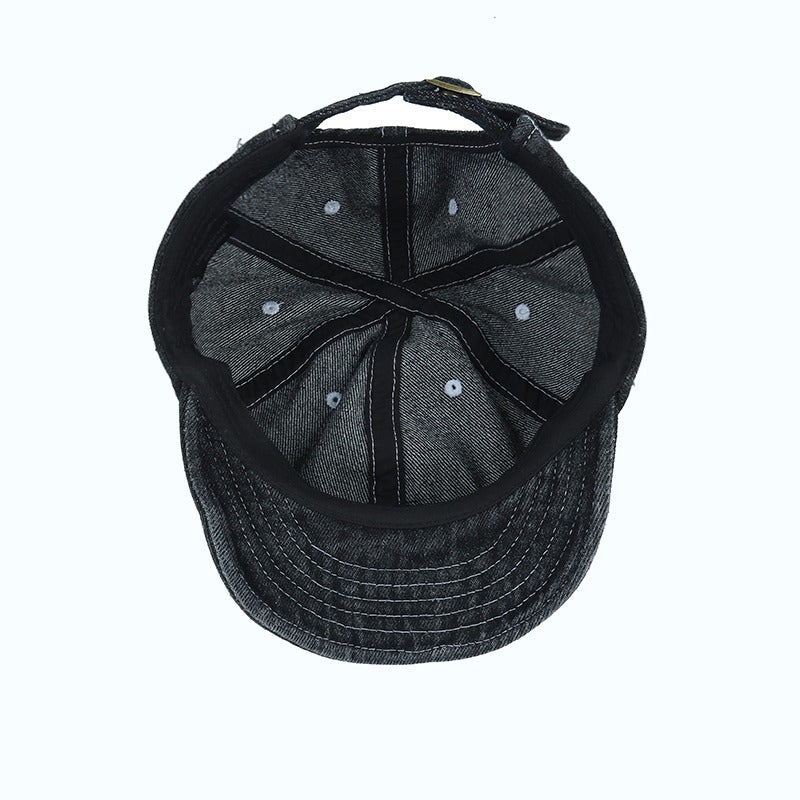 Retro Denim Flip Hat Beret Casual Cap Adjustable Hat