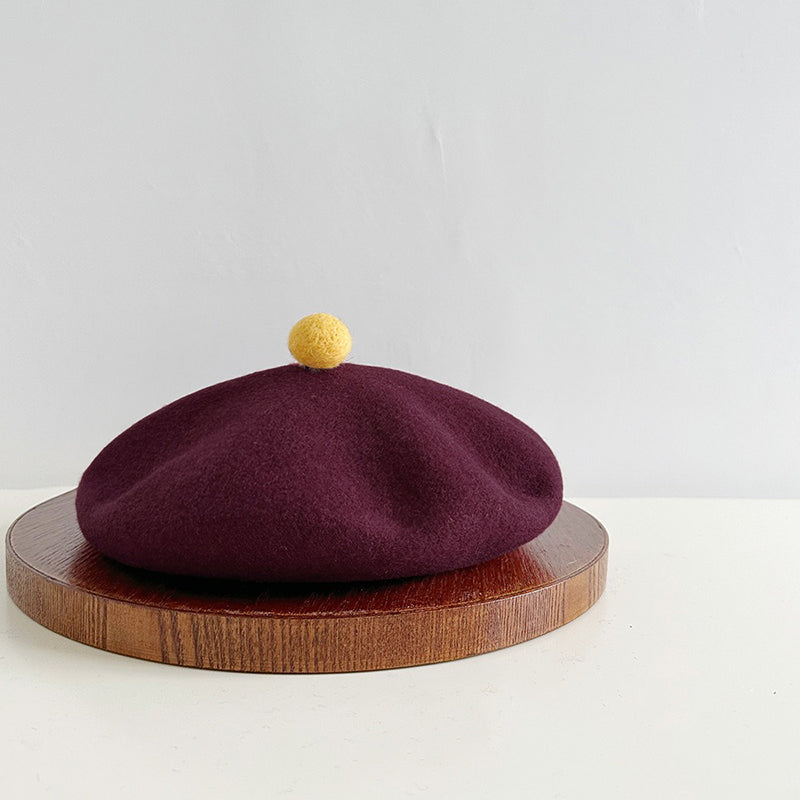 Retro Wool Beret Knitted Painter Hat