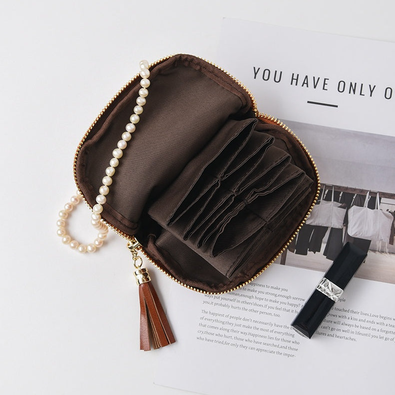 Retro Handmade Leather Zipper Card Wallets
