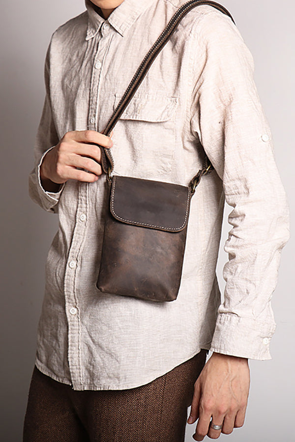 Retro Leather Shoulder Bag Crossbody Bag