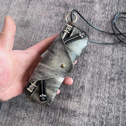 Retro Tanned Leather Glasses Case