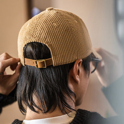 Retro Adjustable Corduroy Baseball Cap