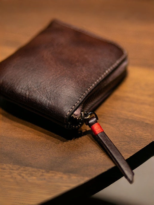 Vintage Zipper Cards Holder Coin Wallet