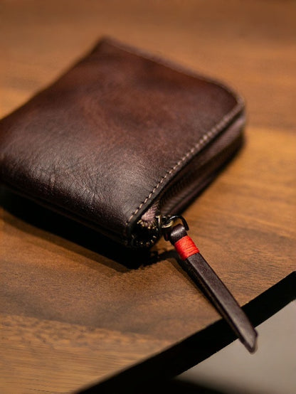 Vintage Zipper Cards Holder Coin Wallet