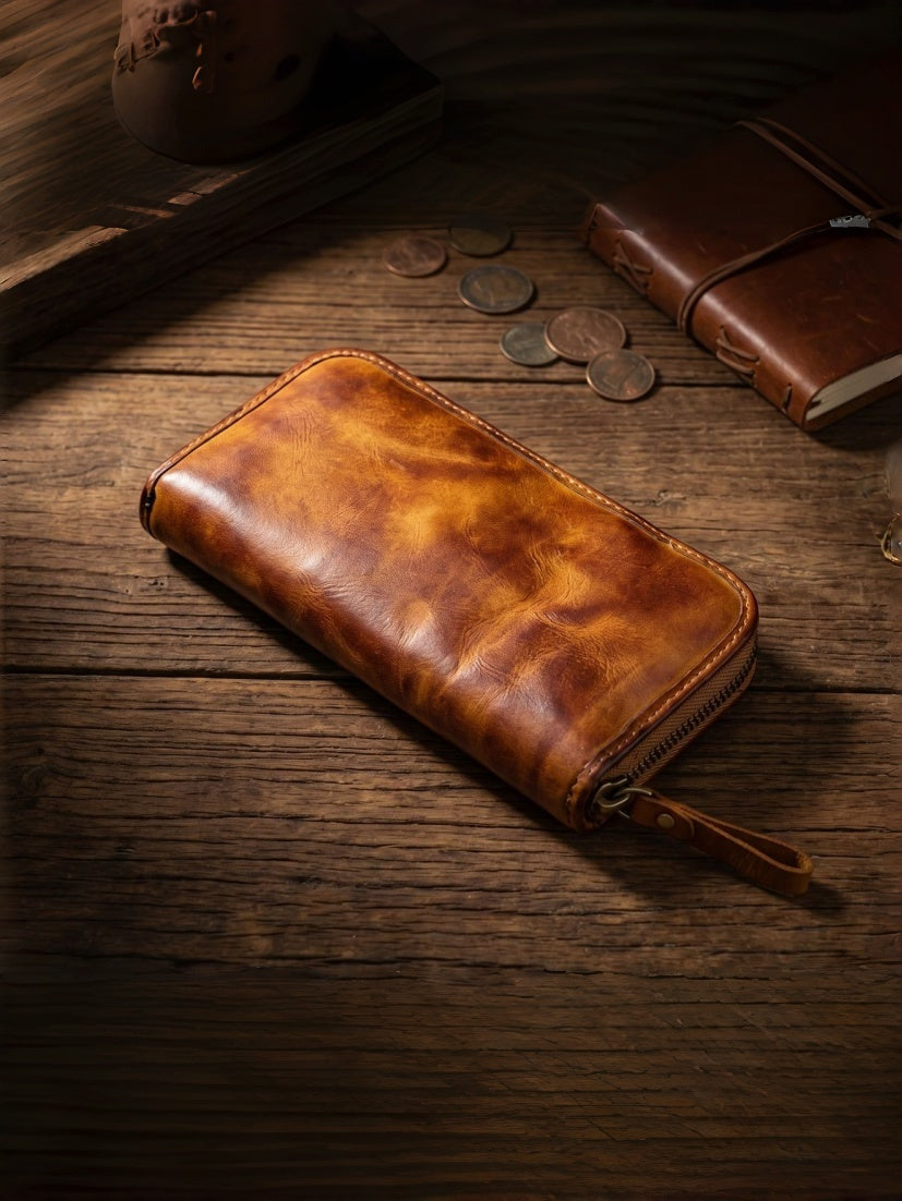Retro Handmade Leather Wallet Multi-card Slots Wallet