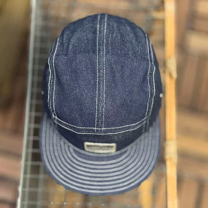Retro Denim Flip Hat Beret Casual Cap Adjustable Hat