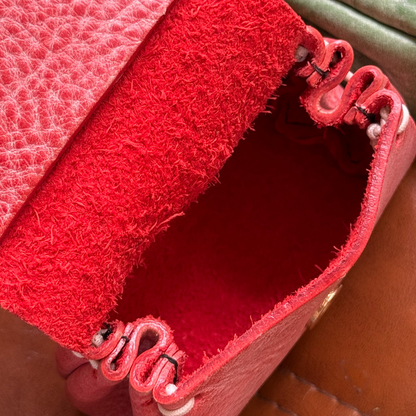 Retro Handmade Leather Coin Wallet Storage Bag