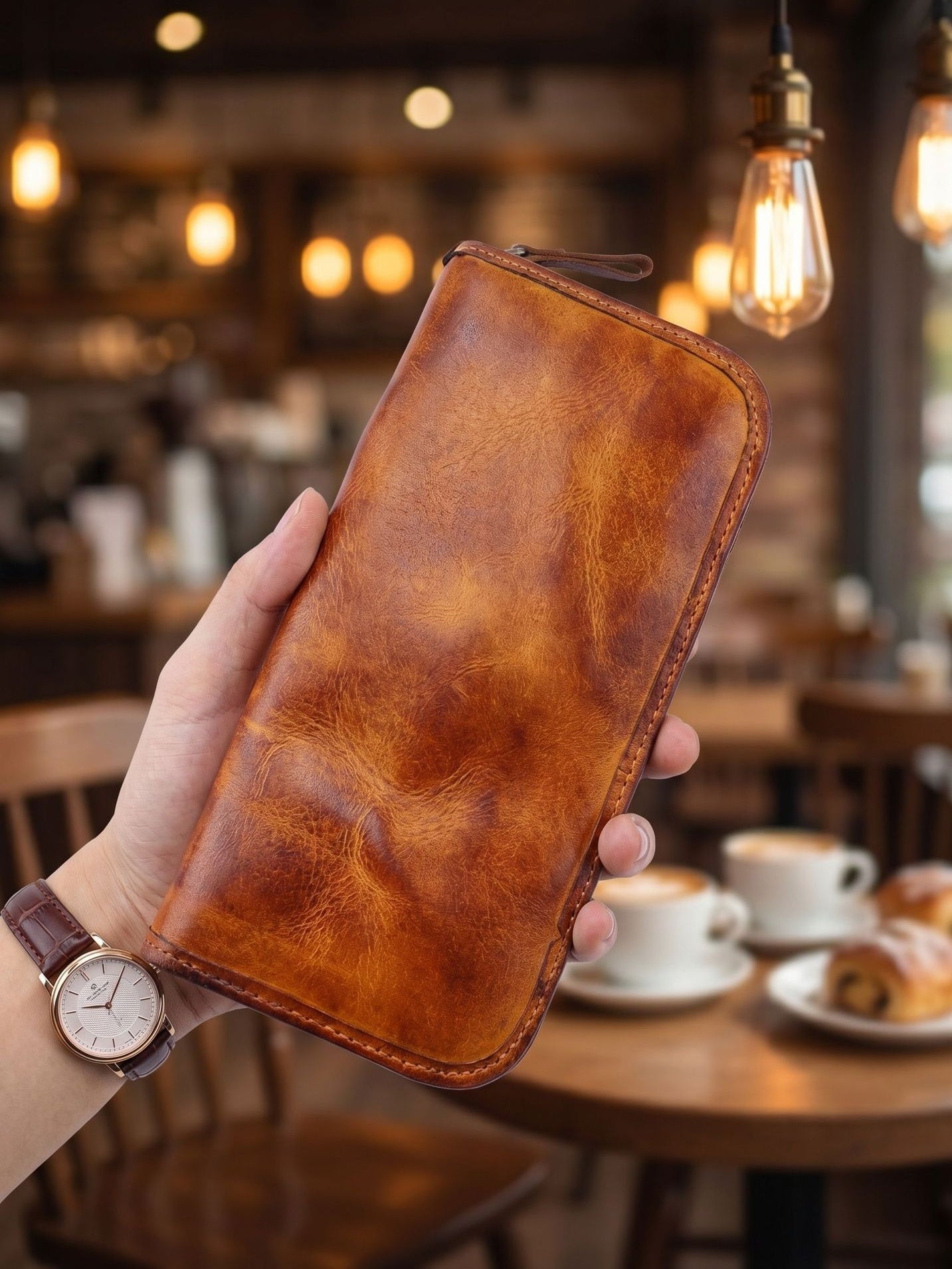 Retro Handmade Leather Wallet Multi-card Slots Wallet