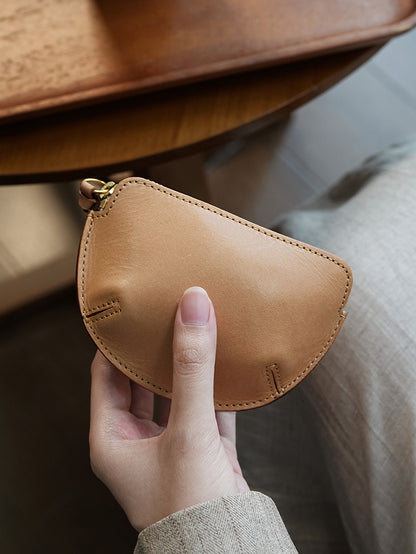 Retro Leather Coin Purse Zipper Wallet