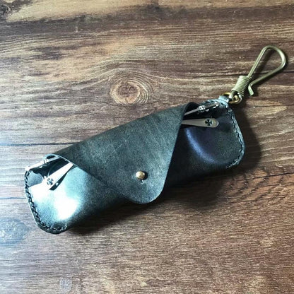 Retro Tanned Leather Glasses Case