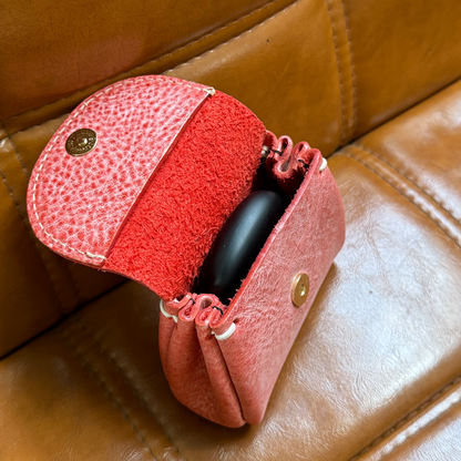 Retro Handmade Leather Coin Wallet Storage Bag