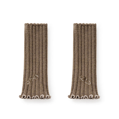 Retro Thick Wool Gloves Warm Long Arm Knitted Sleeves