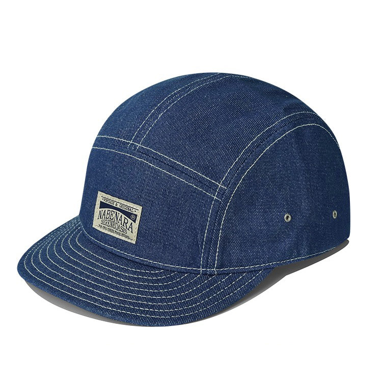 Retro Denim Flip Hat Beret Casual Cap Adjustable Hat