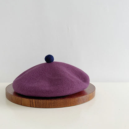 Retro Wool Beret Knitted Painter Hat