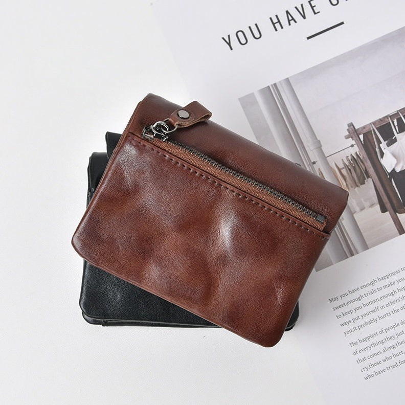 Retro Leather Handmade Short Wallets